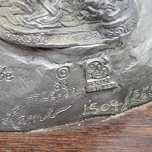 Perth Pewter Spell Of The Dragon By Ray Lamb 1986 LE 09 1509/2500 Wizard Statue - Picture 11 of 11